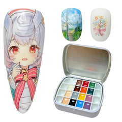 YJMyujimi Narina Artist Palette x MPA 16 colours for vibrant nail art and smooth blending