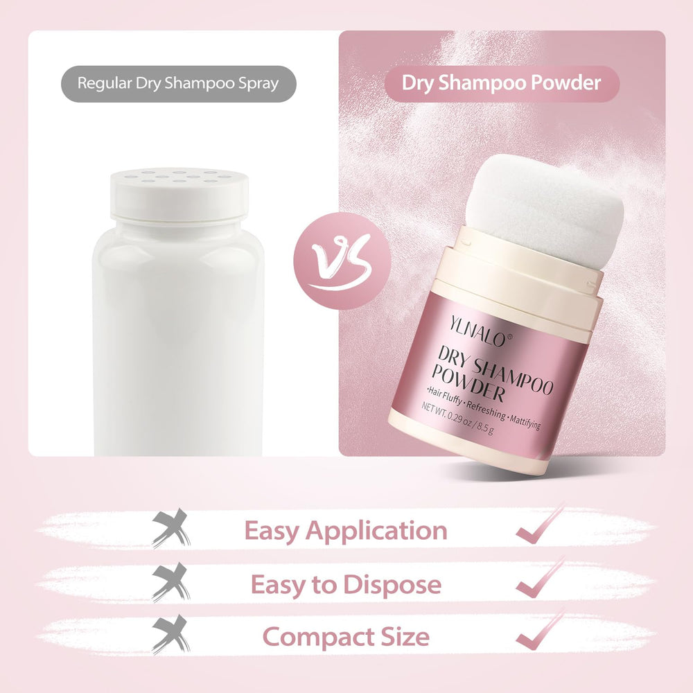 Application on oily scalp by YLNALO powder absorbing excess oil