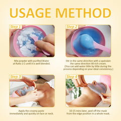 YMEYFAN jelly mask powder applied on face forms a pliable layer for purification
