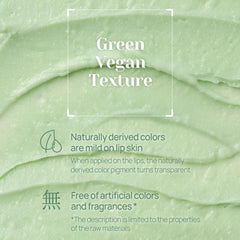 YNM Fresh Green Lip Balm packaging close-up design