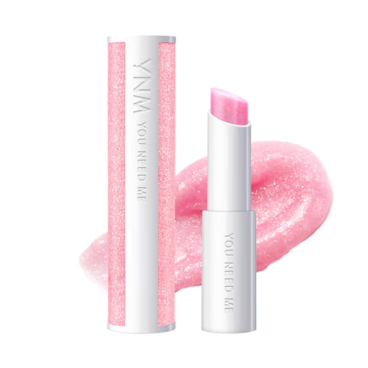 YNM Ultimate Lip Plump Pink Sparkle bottle with hydrating formula and glossy finish