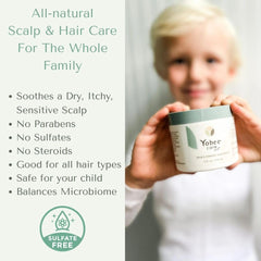 Probyome blend bottle highlights probiotic ingredients behind scalp balance.