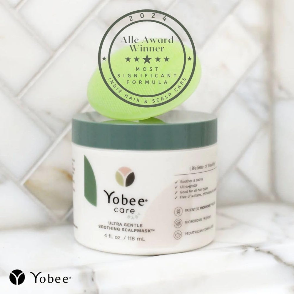 Yobee Ultra Gentle Scalp Mask safe ingredients label shows sulfate-free formula