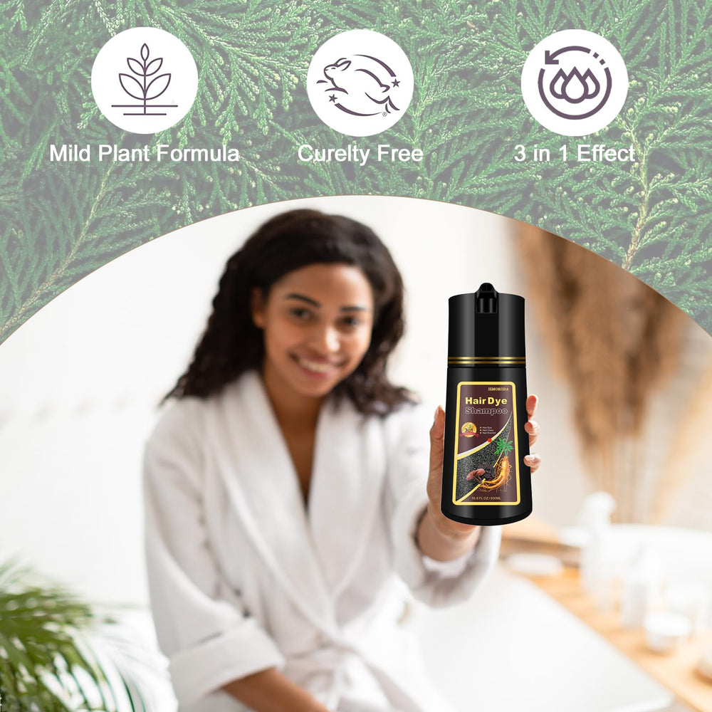Yocisku Hair Dye Shampoo shows long-lasting color effect on hair.