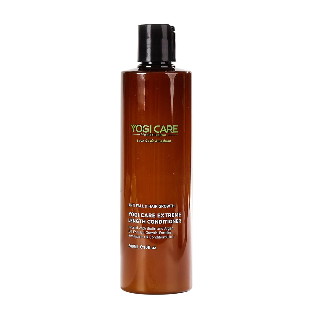 YOGI CARE Anti-Fall Conditioner bottle front showing silky, manageable hair benefits.