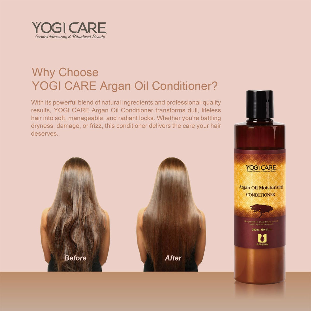 YOGI CARE lifestyle on bathroom shelf conveying salon-quality convenience