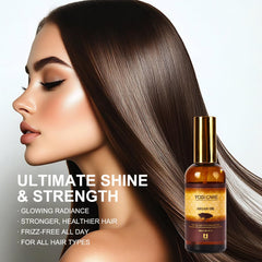 YOGI CARE Moroccan Argan Oil nourishing formula for shiny, frizz-free hair.