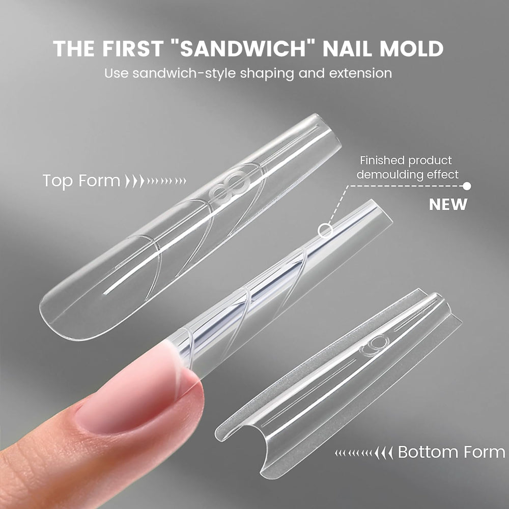 YOKE FELLOW sandwich nails dual forms back view showing secure, reusable design.