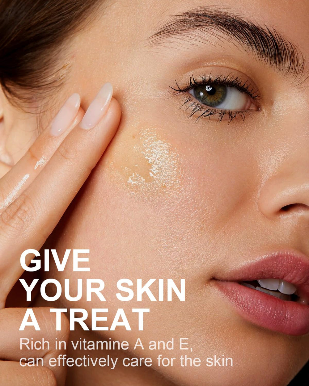 Yoken almond oil applied to skin for quick-absorbing moisture