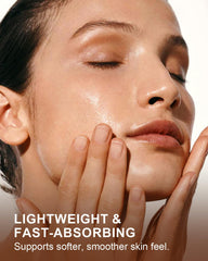Close-up of Yoken apricot oil texture shows lightweight feel.