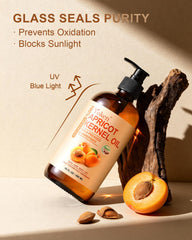 Yoken apricot oil ingredients emphasize 100 percent pure carrier oil.