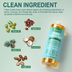 Rich lather from Yoken Castile Soap in use for gentle cleansing
