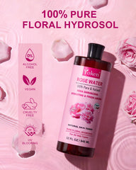 Yoken Rose Water face spray, refreshing skin with gentle, lightweight hydration.
