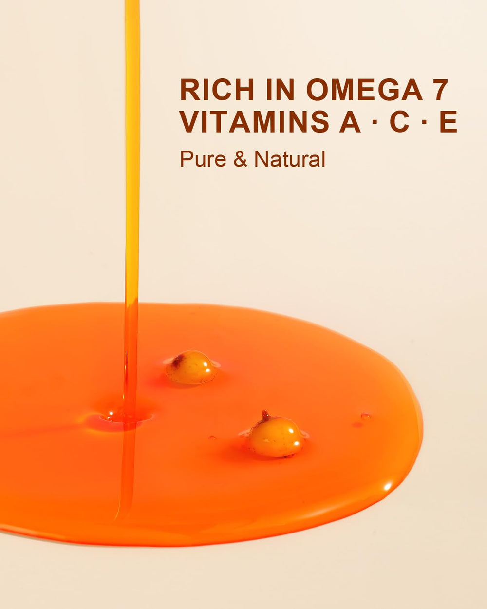 Amber glass bottle safeguards freshness for Yoken Sea Buckthorn Oil