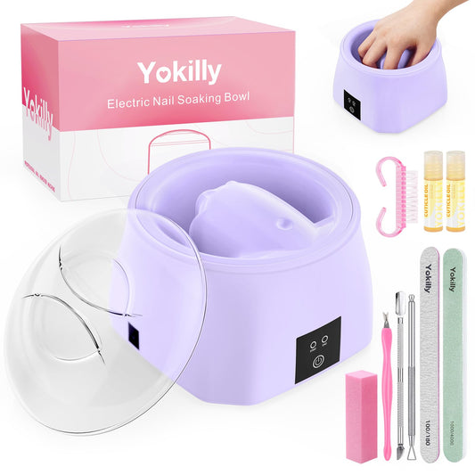 Yokilly heated nail soaking bowl demonstrating warm, efficient at-home nail care