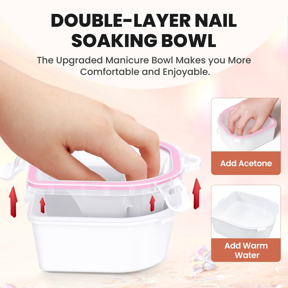 Yokilly toe nail soak tray pink splash-proof design for tidy foot soaks
