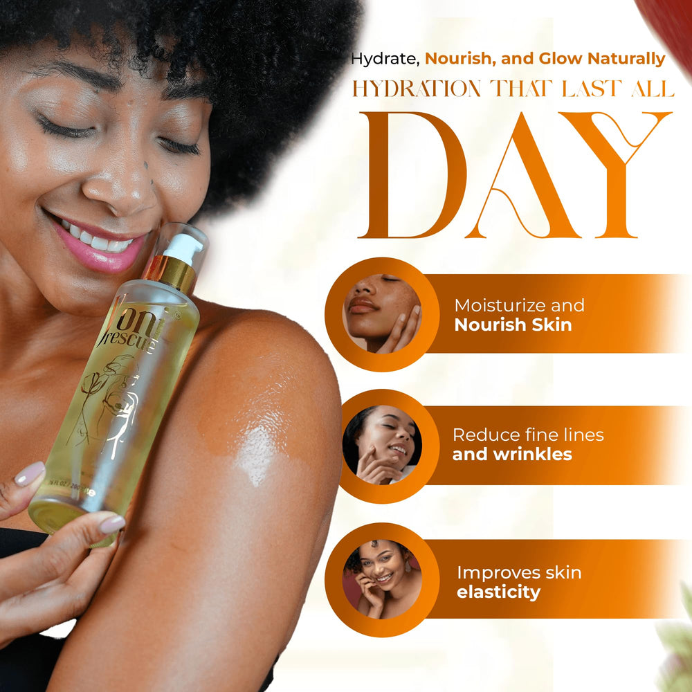 Ingredients concept featuring avocado and apricot oils in Yoni Rescue Vanilla Body Oil.