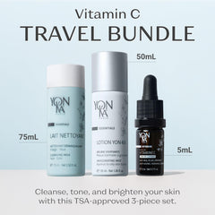 Yon-Ka Vitamin C Travel Set Lotion Yon-Ka Toner bottle showing hydrating formula for refreshed skin