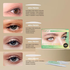 YONMUY double eyelid tape close-up showing soft medical-grade adhesive.