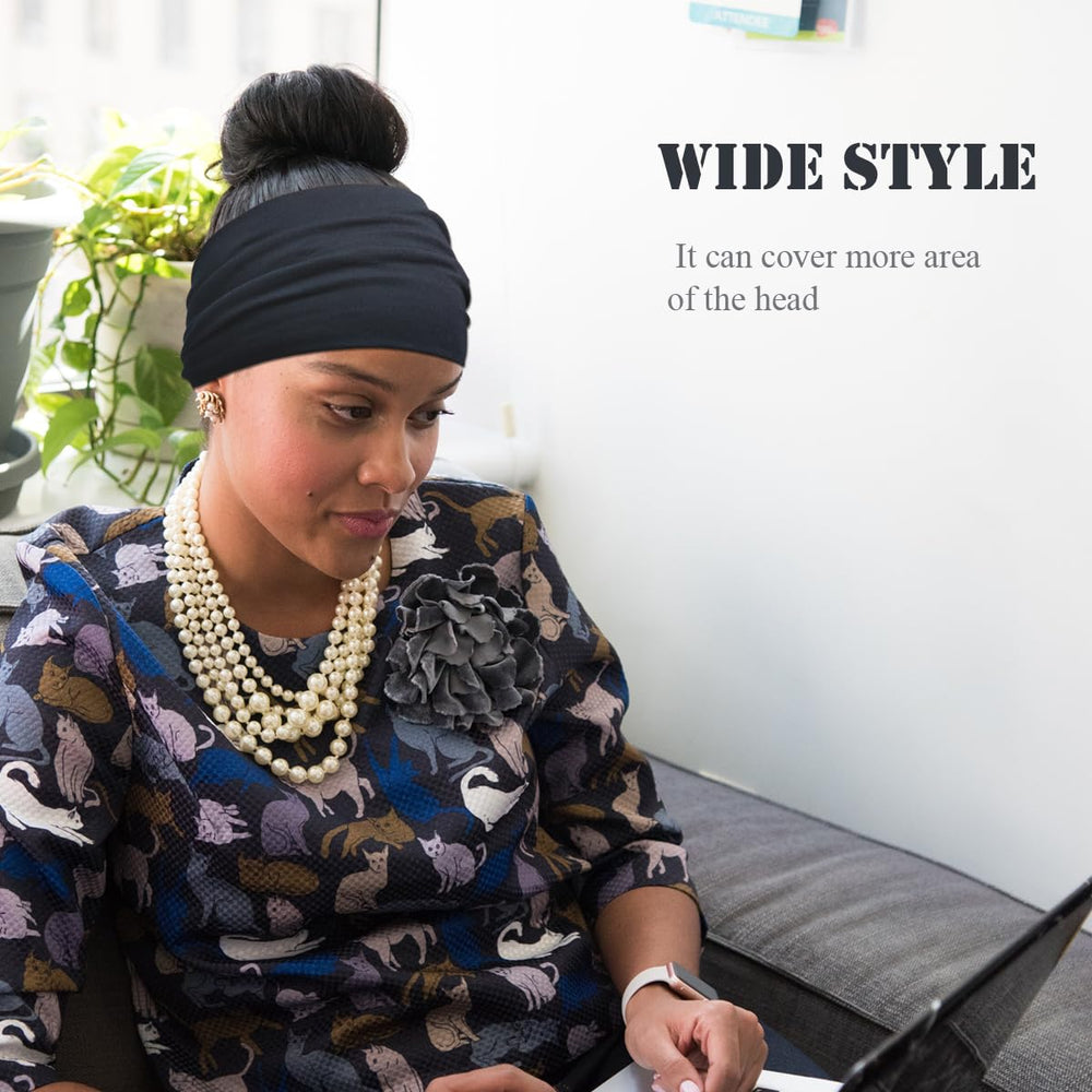 Close-up of stretchy fabric on YONUF headbands for daily comfort.