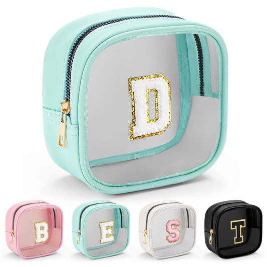 YOOLIFE Initial Make Up Bag with clear design for quick visibility and easy access.
