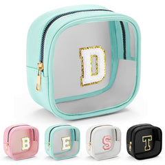YOOLIFE Initial Make Up Bag with clear design for quick visibility and easy access.