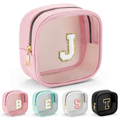 YOOLIFE Mini Initial Makeup Bag with clear exterior for quick access.