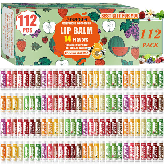 Yopela lip balm bulk pack tubes for easy on the go hydration and flavor variety