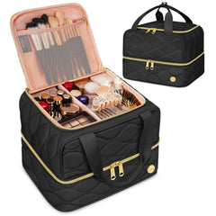 YOREPEK travel makeup organizer bag stylish design complements busy travel routines.