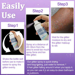 Yosca cruelty-free glitter particles keep shimmer long-lasting.