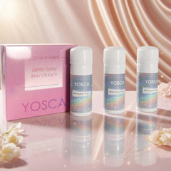 Yosca easy-remove glitter spray cleans off with soap.