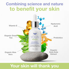 Silky serum texture close-up from YOUN Beauty.