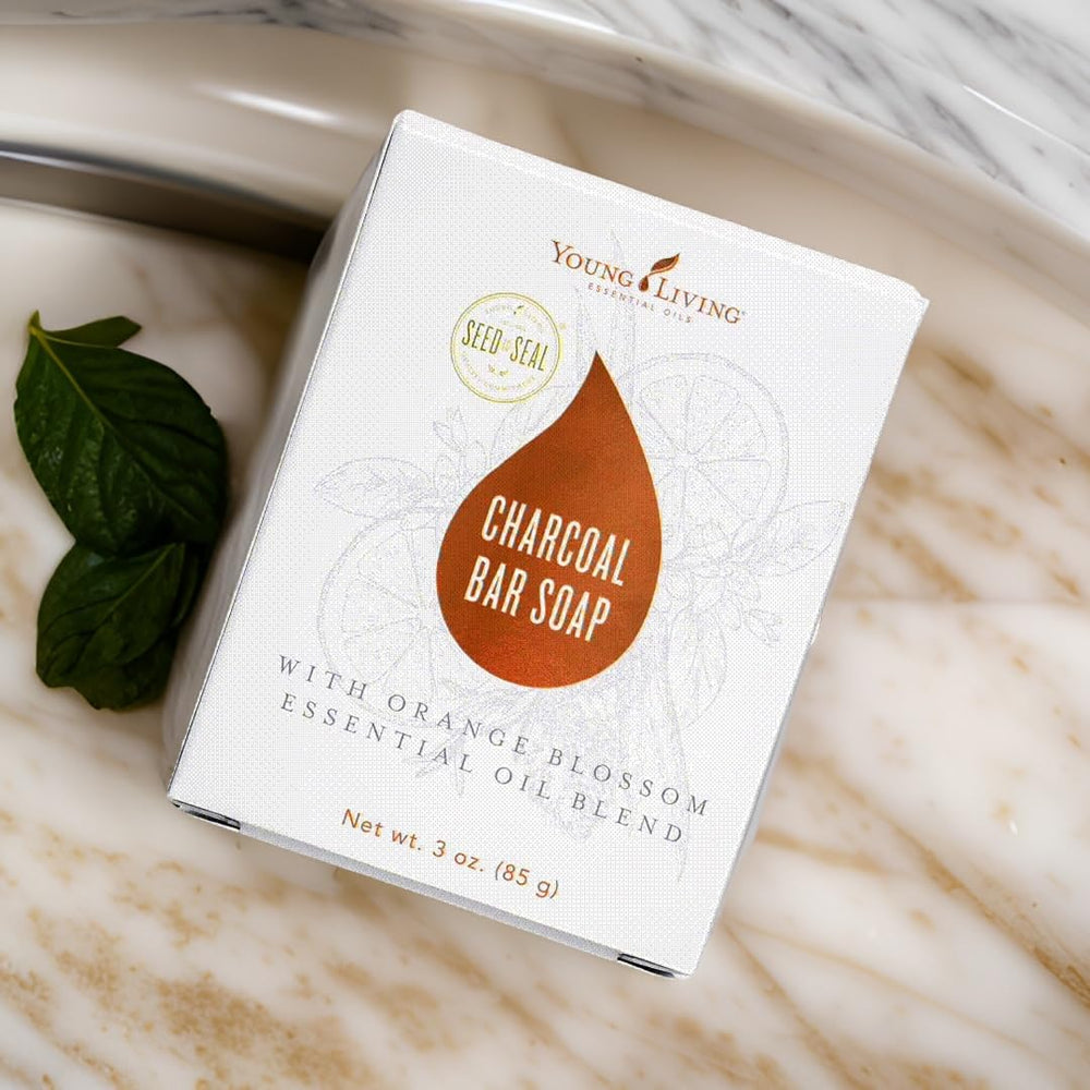 Young Living Charcoal Bar Soap uses activated charcoal to draw out impurities.