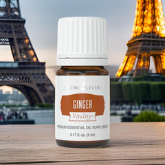 Aromatherapy-inspired kitchen moment with Ginger Vitality aroma.