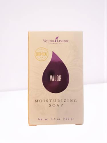 Young Living Valor moisturizing bar soap packaging showcases premium, travel-friendly design.