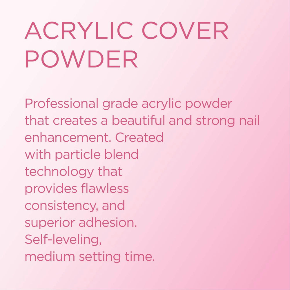 Young Nails acrylic powder collection swatches in natural to nude shades.