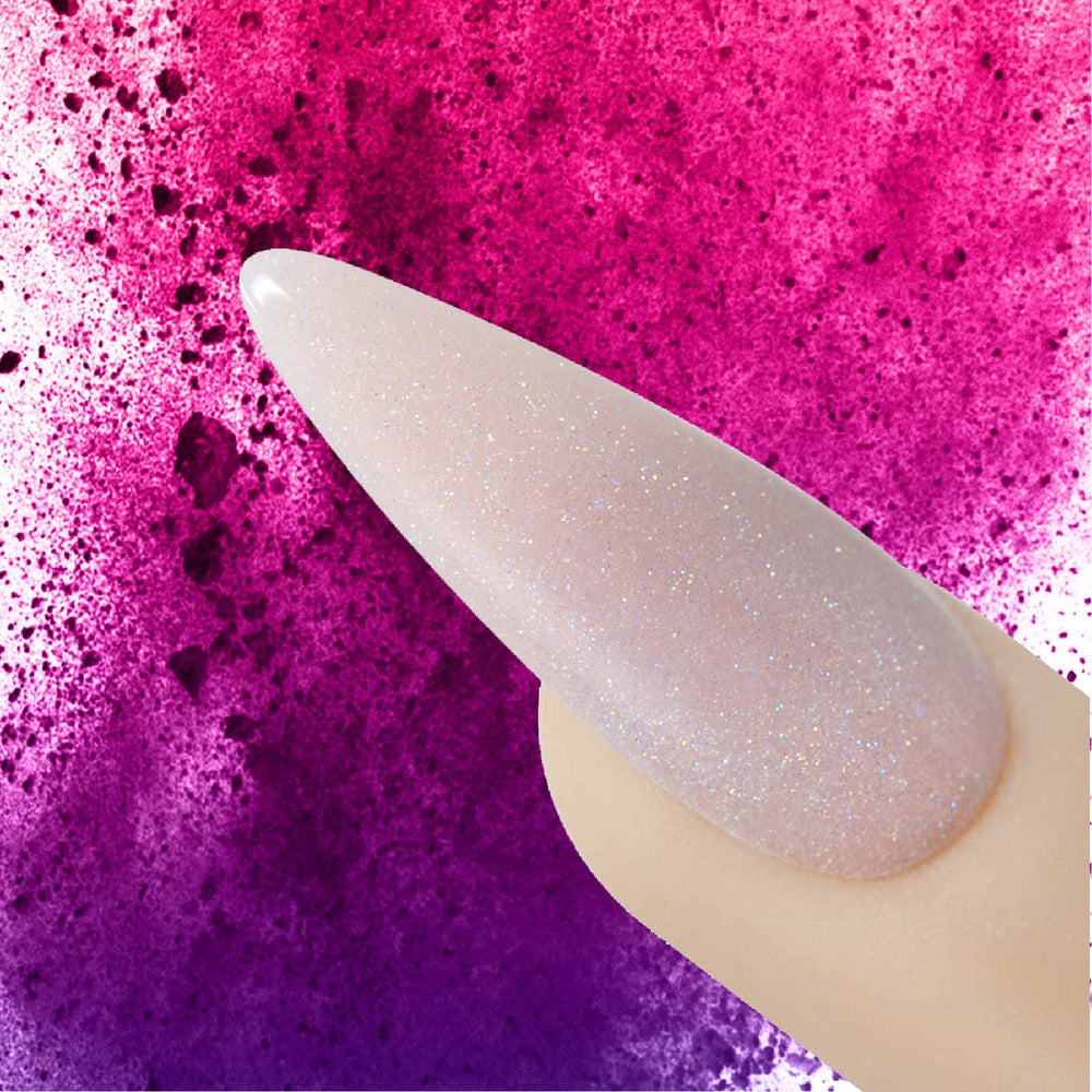 Young Nails acrylic powder cover texture detail highlights self-leveling consistency for smooth application.