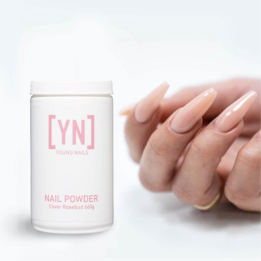 Young Nails professional-grade cover powder delivers reliable salon performance.