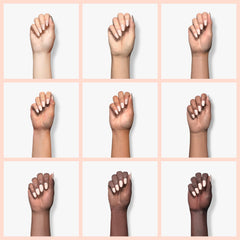 Young Nails cover powder sets in about 75 seconds under salon lighting