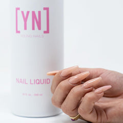 Creamy, self-leveling adhesion ensures smooth acrylic finishes with Young Nails monomer.