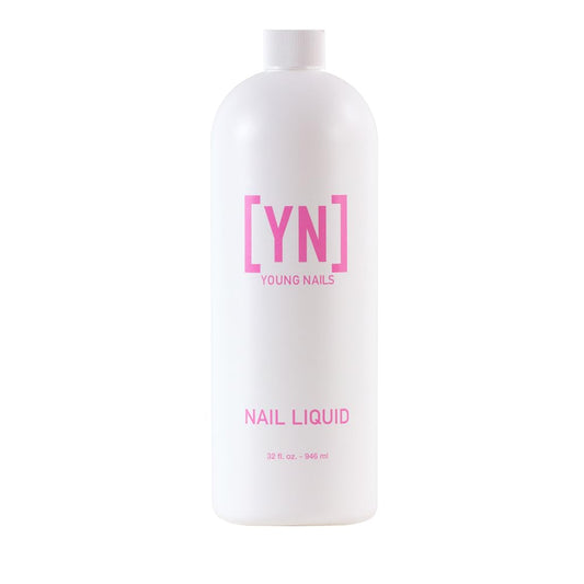 Young Nails liquid nail monomer 32oz creates a strong base for acrylic nails.