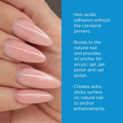 Young Nails Nail Protein Bond dry-time detail emphasizes quick setup for efficient at-home nails.