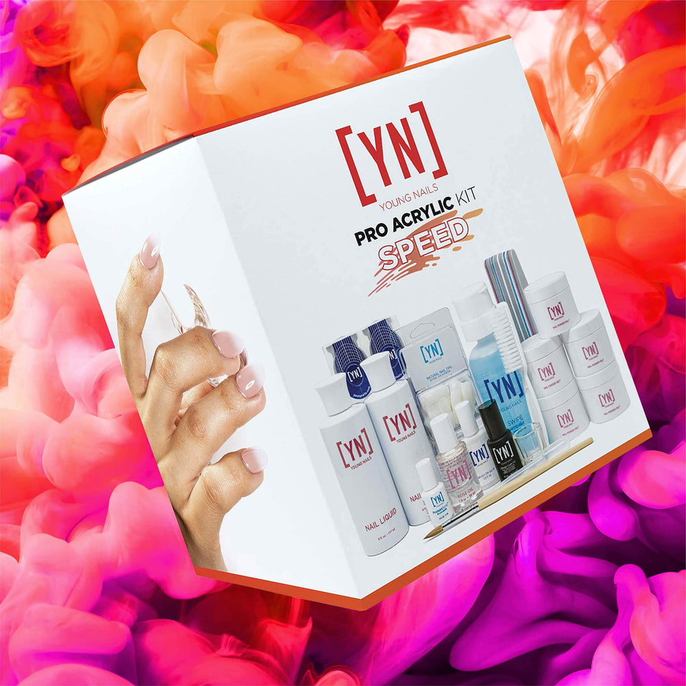 Young Nails Pro Kit Speed nail tips and forms support versatile shapes.