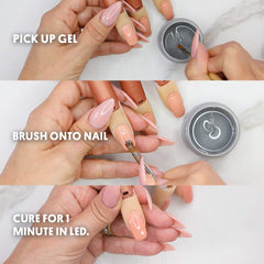 Young Nails Synergy flex gel overlay delivering quick, smooth application.