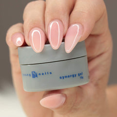 Young Nails Synergy sculptor gel building precise edges and shape.