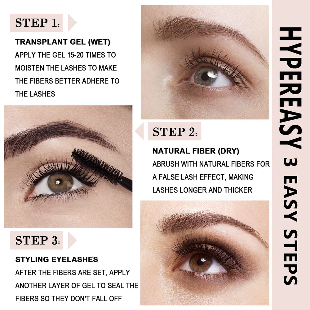Packaging of Youngfocus 3D Fiber Mascara highlighting vegan and hypoallergenic formula.