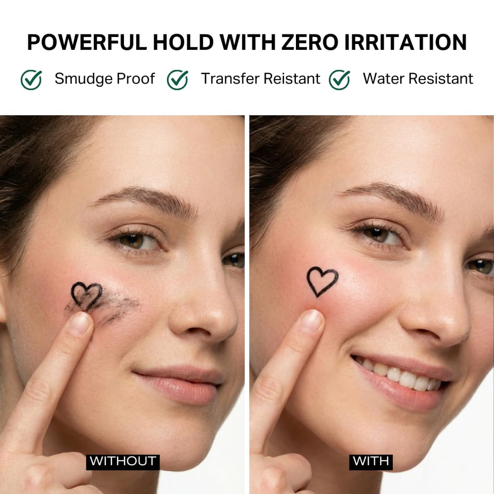 Y'OUR Silk Setting Spray 16-hour wear demo showing extended makeup longevity
