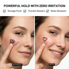 Y'OUR Silk Setting Spray 16-hour wear demo showing extended makeup longevity