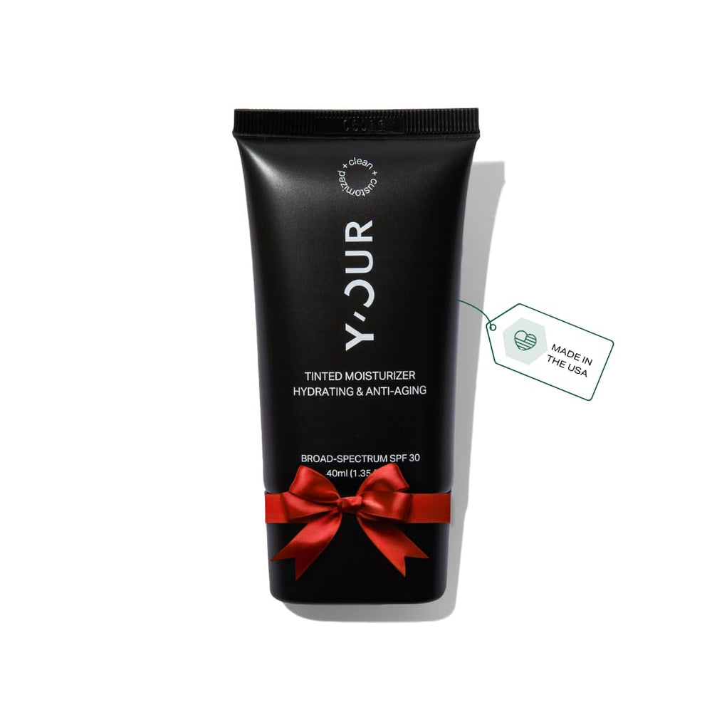 Y'OUR tinted moisturizer SPF 30 bottle with dewy finish for daily hydration