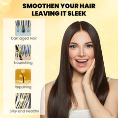Hands applying YOURTONE Coconut Oil Hair Mask for at-home conditioning.